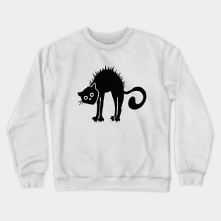 Angry Antisocial Black Cat Crewneck Sweatshirt